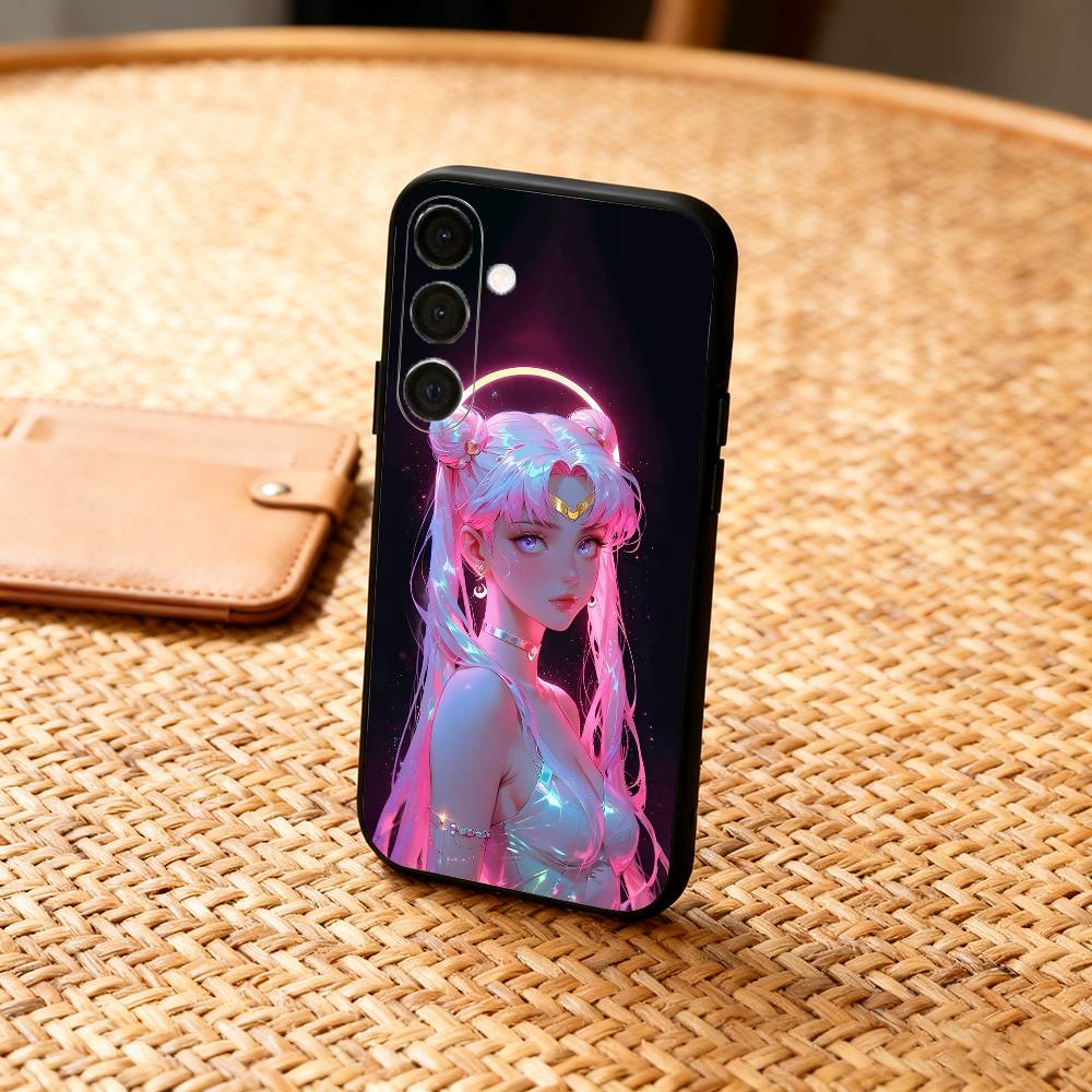 S-Sailor-M-Moon Anime  Phone Case For Samsung  A73,A21s,A22,A31,A32,A52,A53,A71,A80,Soft Black Shell