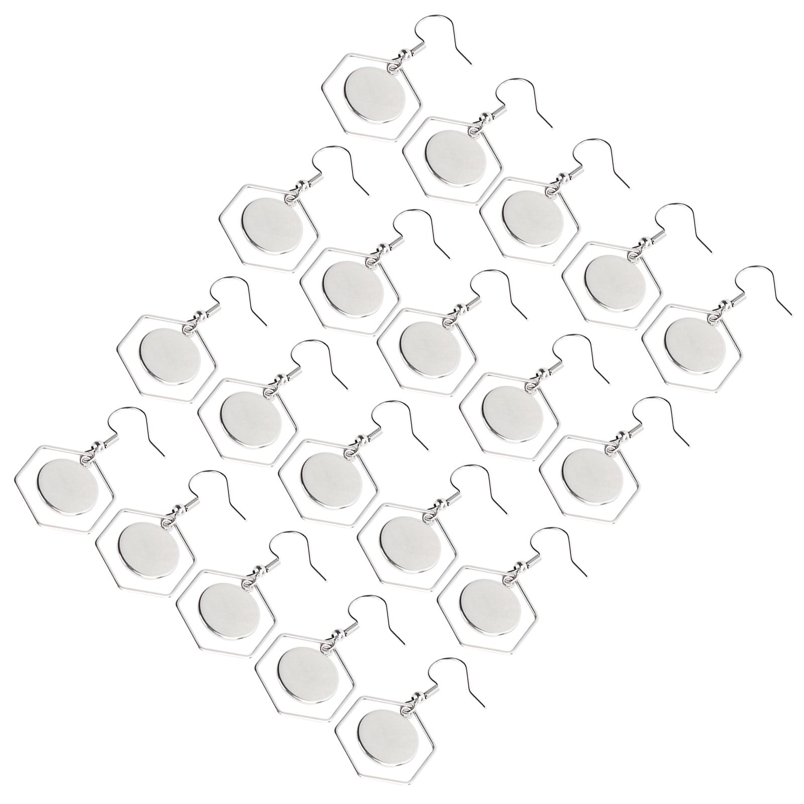 

20 шт., пустые безели для сережек, проволочные крючки, лотки с круглыми ювелирными изделиями, материалы для поделок своими руками