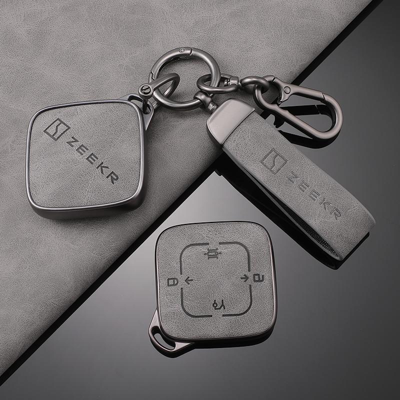 Interior Mouldings TPU Leather Car Key Case for Extremely Krypton 001 007 009 ZEEKR X NFC Truck Key Keychain AccessoriesAccessor