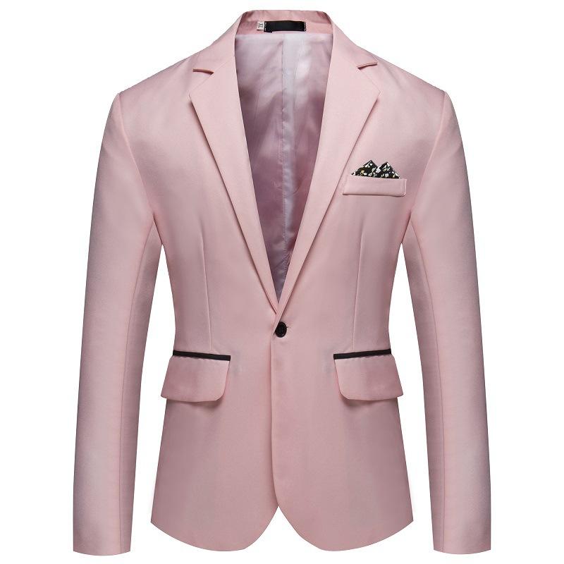 New Single-breasted, Non-iron Slit Casual Suit for Men's Fashionable Slim Suit