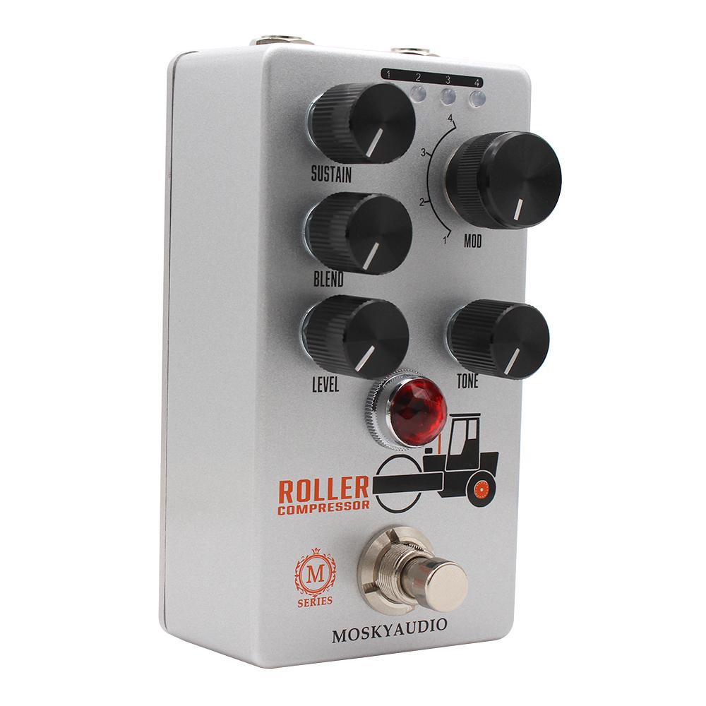 

MOSKYAUDIO Roller Compressor Pedal 4 Modes True Bypass Sustain Blend Level Control Guitar Effects Pedal