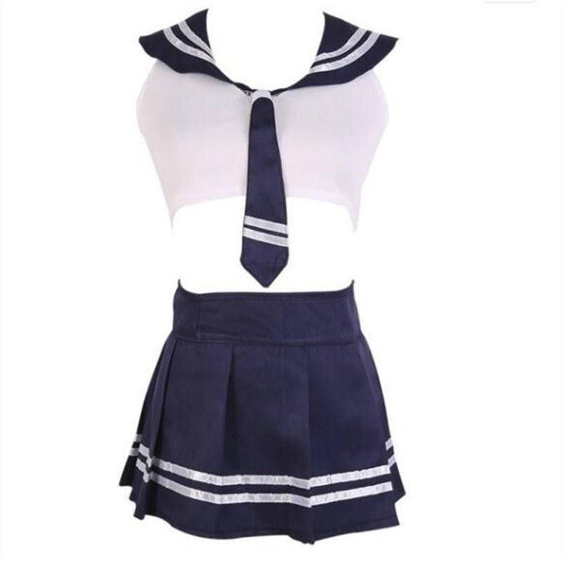 Neue Mode Cosplay College Uniform Stil Japanische Sexy Cosplay Uniform Kurzarm Top und Minirock Set Frauen Kostüm Plus Größe