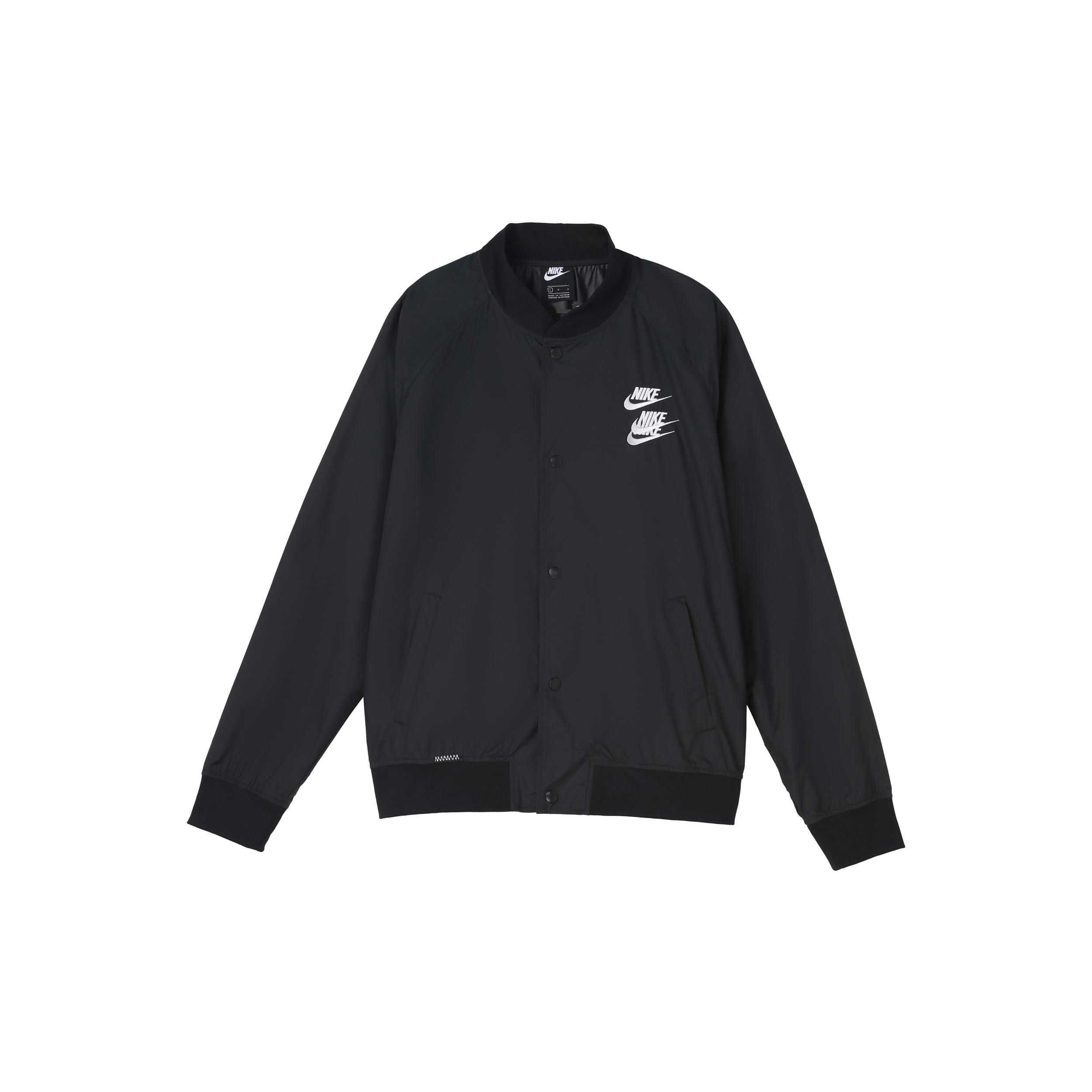 Nike Alphabet Logo Printing Woven Casual Jacket Black Men s DA0648-010 M