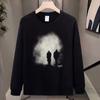 Trendy Brand Pure Cotton T-Shirt Men'S Bottoming Shirt Long-Sleeved Fashion Trend Top Autumn And Winter Men'S And Women'S Crew Neck Sweater
