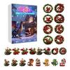 Advent Calendar Santa Claus Flying Dragon Design 24-Day Countdown Festive Family Activity Calendar Festive Atmosphere Enhancer