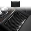 Water Cup Holder Trim, Carbon Fiber Car Center Console Water Cup Holder Panel Cover Trim for C7 4G8 2012-2018