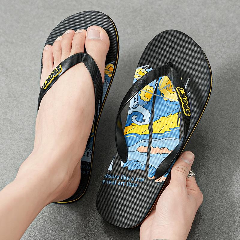 

Летние пляжные уличные сандалии модные шлепанцы мужские легкие нескользящие шлепанцы повседневные спортивные шлепанцы мужская обувь 38