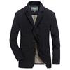 Chaqueta Casual de Negocios para Hombre de Primavera y Otoño Talla Grande de un Solo Botón con Protección Solar Retro de una Sola Capa