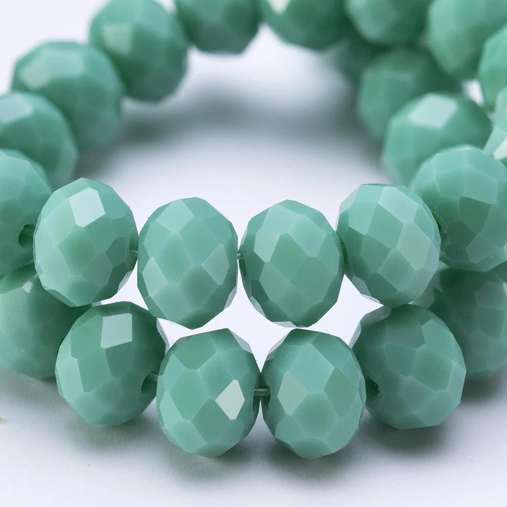 4 6 8 mm Rondell Kristallpärlor Fasetterade Porslinsglas Pärlor Lösa Avståndspärlor för Smyckestillverkning Handarbete Armband Halsband