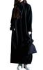 Gold Japan Plus Size Long Sizes Black Women's Dress, Sleeve, Half-Zip Jersey, Pockets, Stretch, Fall/Winter Style, Nw-24027, LL-3L,