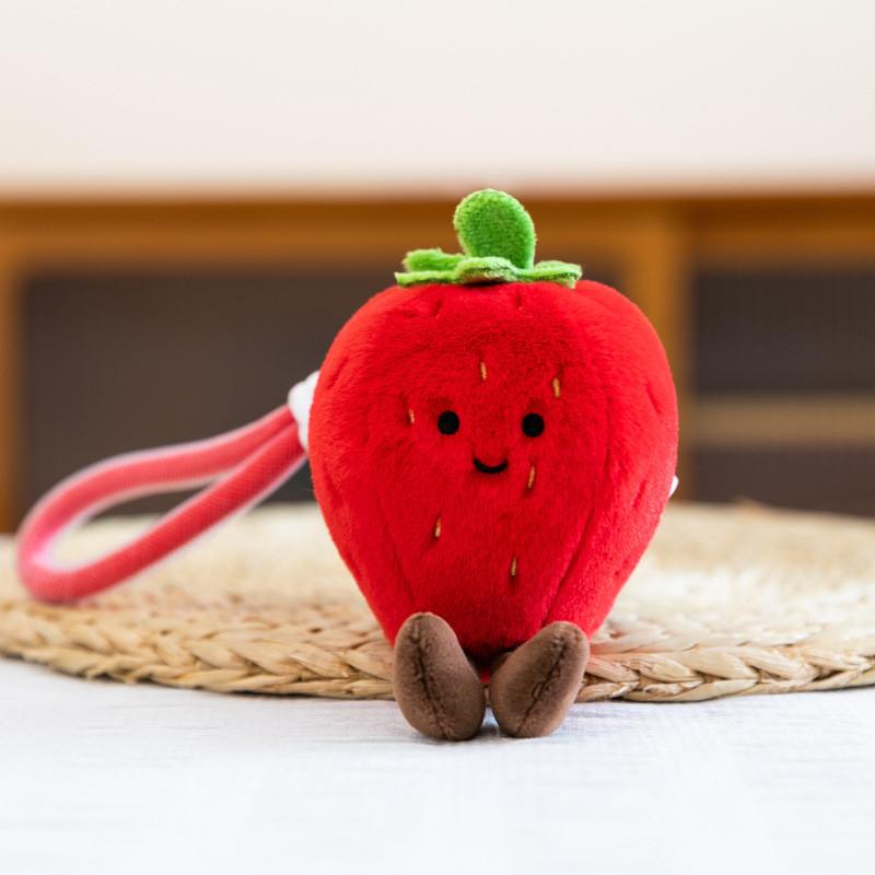 Cute Fruit Plush Keychain With Pp Cotton Filling For Kids Girls And Boys