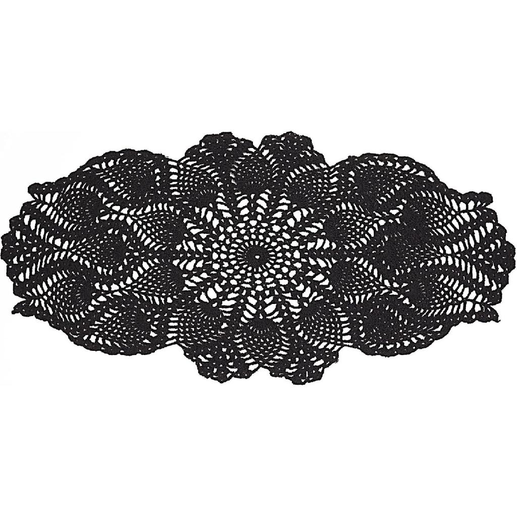 One Piece 23 x 12 Inch Oval Doilies Crochet for Dressers and End Tables Crafts Disposable Small Valentines Doilies Cloth Lace Placemats Coasters Red
