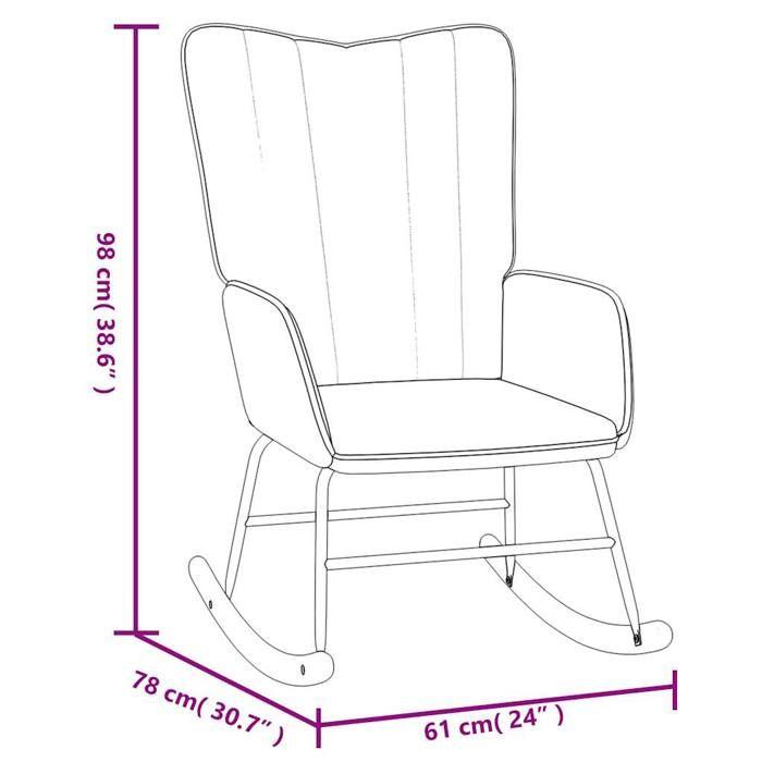 VidaXL Rocking Chair with Footrest Relaxation Chair Recliner Living Room Lounge Chair 327760