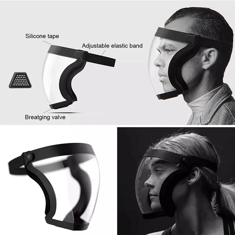 Vollgesichtsschutz, transparente Sicherheitsmaske mit Filter, ölspritzwassergeschütztem Gesichtsschutz, beschlagfreier Kopfschutz, Arbeitsschutzmaske