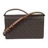Michael Kors Gold Logo Flap Crossbody Shoulder Bag Medium Women Bags Brown 32T4GJ6C6B_252
