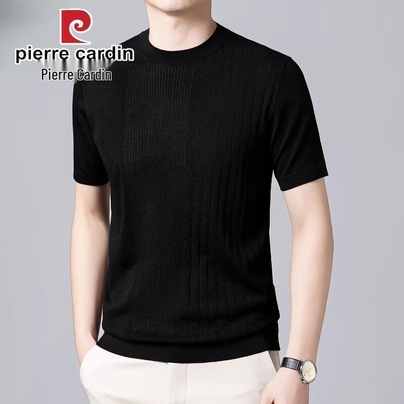 Pierre Cardin Men s Mulberry Silk Knit Short Sleeve T-Shirt 4XL