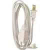 Woods Light Duty Extension Cord, 6Ft, 16 Gauge, SPT-2, 3 Outlet Cube Tap, Indoor Cord, White, 0600W