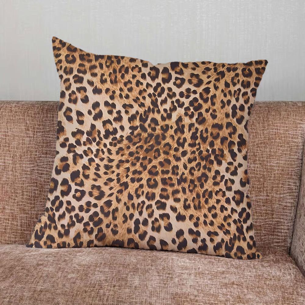 Růžový vzor leopardí kůže Povlak na polštář pro domácí ložnici auto kancelář dekorace obývací pokoj pohovka potah na polštář vhodný