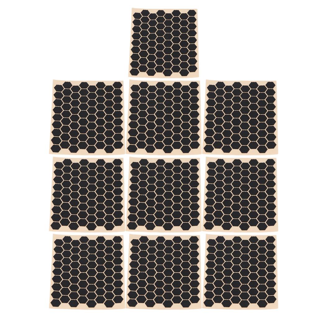 10Pcs Hexagon Grip Decal Sticker Textured Ultra Thin Sweat Absorption Non Slip for Mouse Keyboard Mo