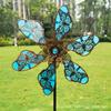 2024 New Metal Craftsmanship Ornaments Luminous Butterfly Inserts Patio Outdoor Decoration Wrought Iron Windmill