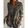 Plus Size Women Long Sleeve Button Shirt Solid Floral Casual Comfort Blouse