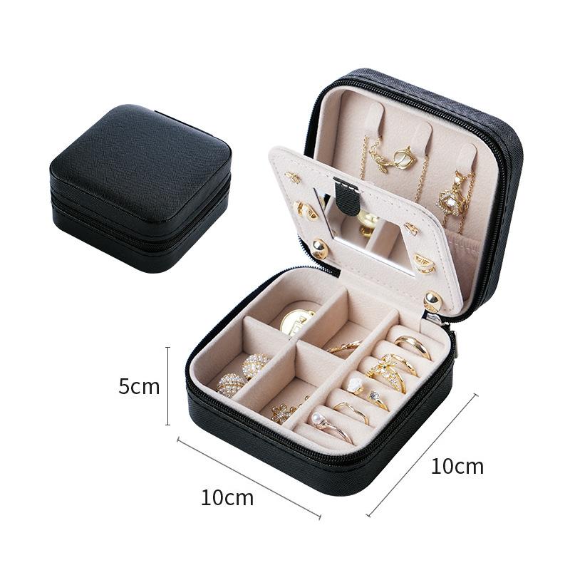Jewelry Storage Box with Mirror, Hot-selling Earrings, Earrings, Rings, Necklace Box, Simple Small Jewelry Box, Jewelry Box.
