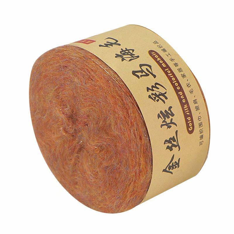 10 pieces of gold silk colorful mohair bamboo cotton wool thread diy handmade hat hand-woven shawl wiring