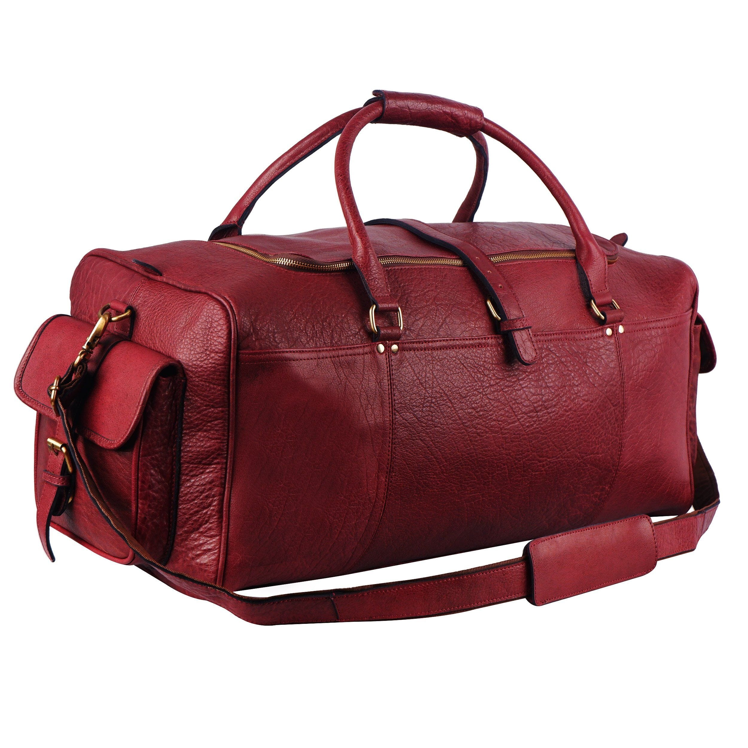 

MaheTri Scarlet Big Duffel Premium Leather Travel Duffel Bag with Spacious Main Compartment & Adjustable Shoulder Strap for Men & Women 20 Inch коричневый