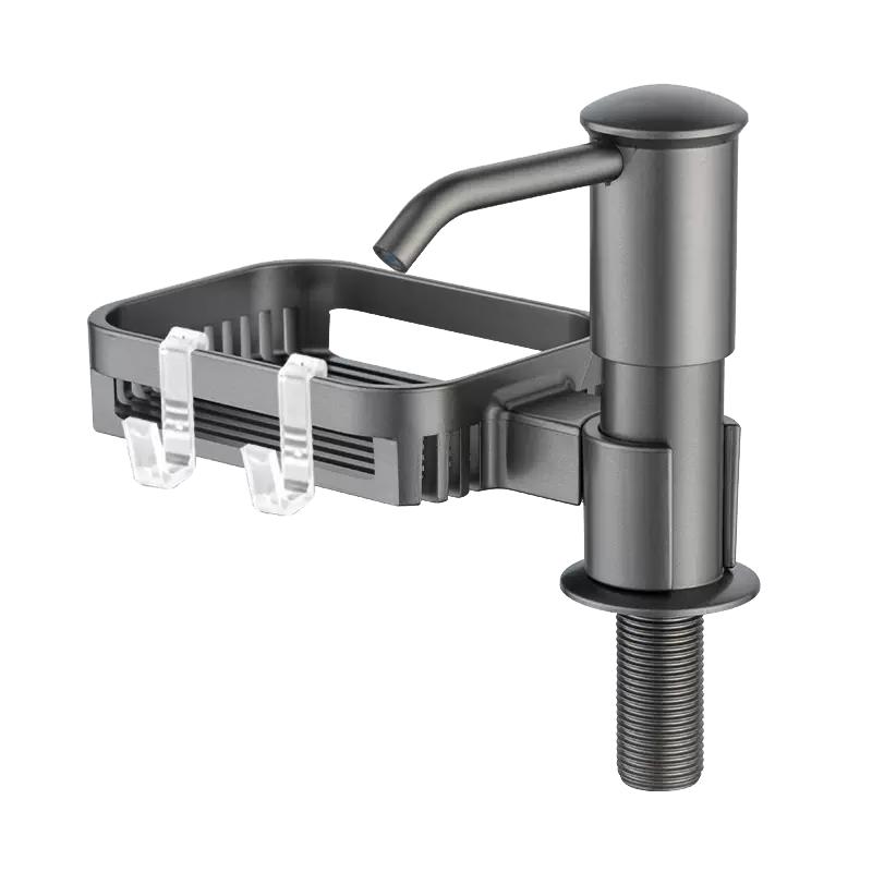 HSPA Kitchen Sink Soap Dispenser with Pump and Storage Rack