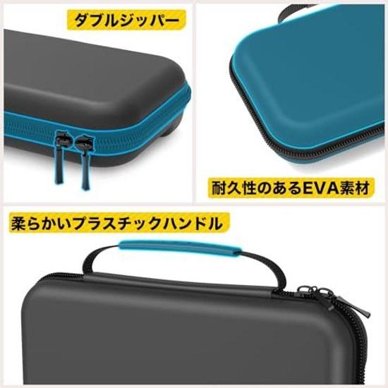 HEYSTOP Switch 2 Case Large Capacity Shockproof Soft Lining Double Zipper Portable Black