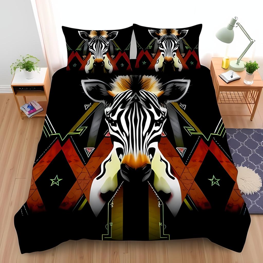 Comforter Whimsical Zebra Print White Playful Bedroom Suitable Children Boys And Girls Warm And Comfortable