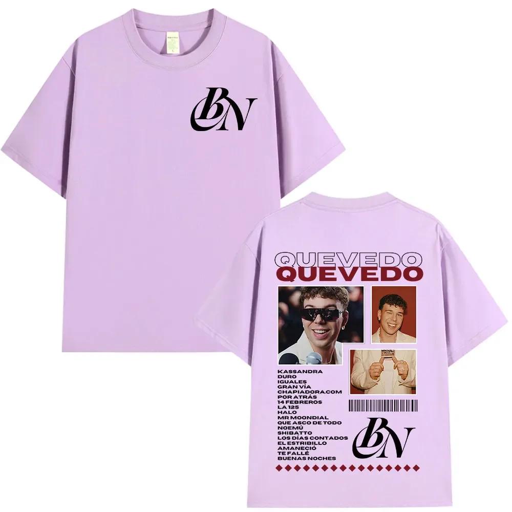 Rapper Quevedo Buenas Noches T Shirts Unisexs Unisex High Quality Fashion Tshirts Streetwear Short Sleeve Oversized Cotton Tshirt