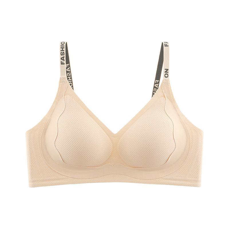 Women Seamless Wireless Gathering Bra Push Up Anti Sagging Side Collection Comfort Bra