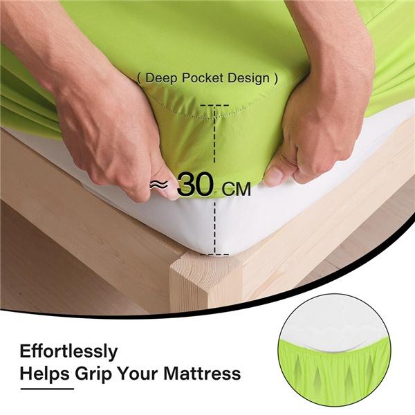 Protectores de Colchón 100% Impermeables Sábanas Bajeras Ajustables para Cama Articulada con Banda Elástica Tamaño Individual Doble King 140/160/180x200