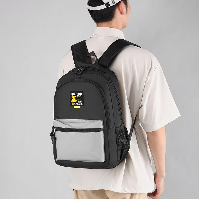 

Рюкзак мужской новый модный простой рюкзак для учеников средней и старшей школы, школьная сумка для студента колледжа, повседневный компьютерный рюкзак серый