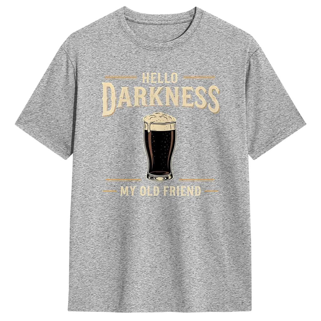 Hallo Dunkelheit Mein Alter Freund Irish Stout Lustiges St. Patrick's Day T-Shirt Sommer Harajuku T-Shirts Baumwolle Rundhals Übergroße Kleidung