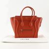 CELINE Luggage micro shopper Handbag 167793DRU.27 vermilion leather Women Used