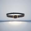 Black Womens Ontrend Pu Belt With Chic Automatic Closure For Effortless Fashion