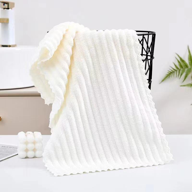 Soft Absorbent Coral Fleece Candy Stripe Towel - Small Souvenir Gift 26x50cm