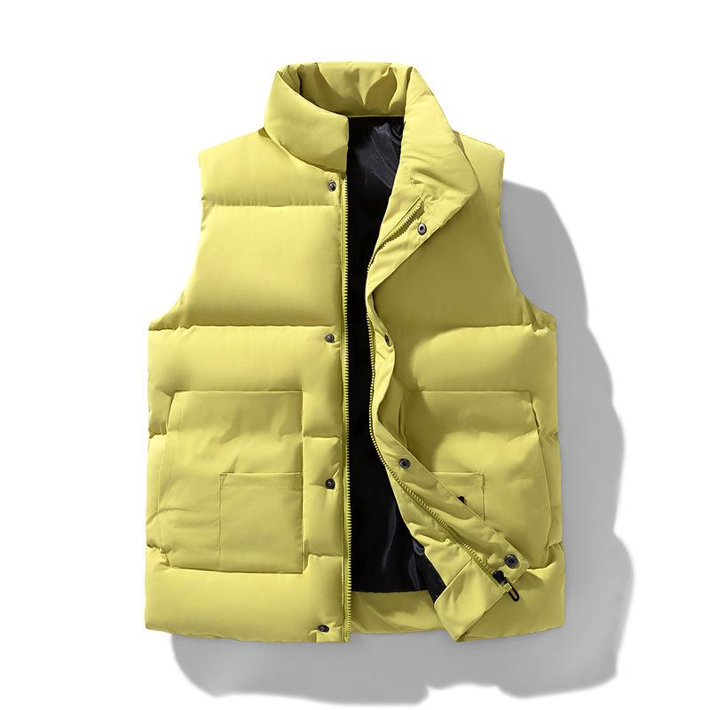 2025 winter fashion vest tooling vest thermal vest thickened overalls jacket feather cotton vest