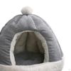 Cat Bed Dog with Removable Washable Cushion Kennel Decorative Slip Villa Shelter for