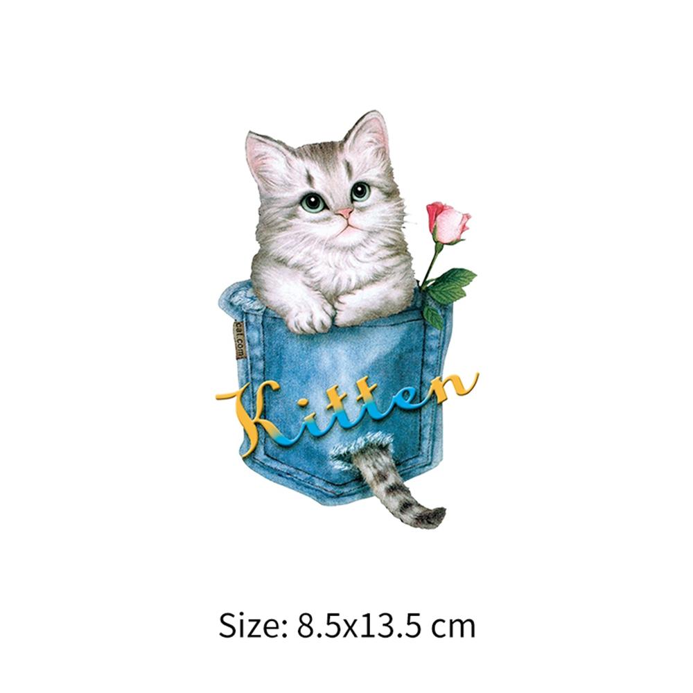 Washable Fashion Bag Thermal Patch For Clothing Denim Applique Iron On Patches Heat Transfer Stickers Clothes Decor