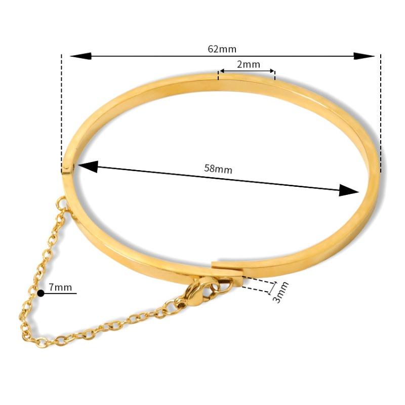 French tassel versatile ins style buckle hollow 18k bracelet stainless steel jewelry 18K золотой