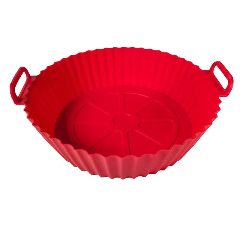 Air Fryer Silicone Baking Tray, Air Fryer Silicone Pot,Liners, Reusable Non-Stick Basket, Food Grade Silicone BPA Free