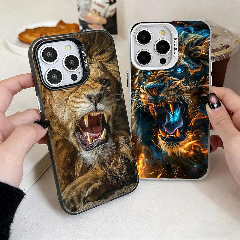 Lion Male Man King Shockproof Phone Case for iPhone 17 Air 16 16E 15 Pro Max 14 Plus 13 Mini 12 Back Cover Anti Fall Fundas