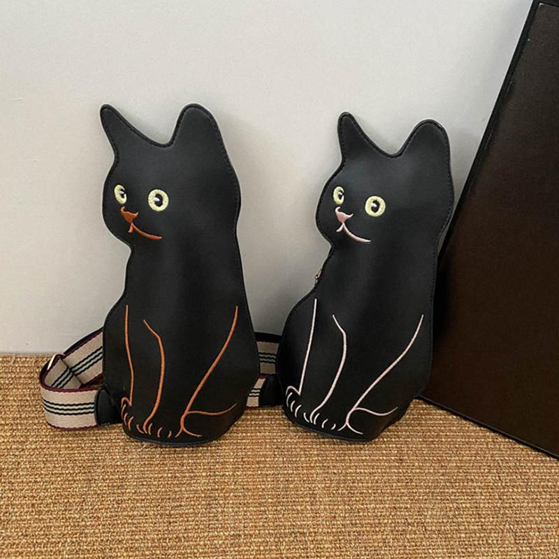 Large-capacity  Casual Cartoon Cat Cute Chest Bag Fashion Waterproof  Women's Crossbody Bag