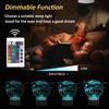 Lampe décorative - lightzz - lampe 3d - 16 couleurs - contrôle tactile - éclairage led