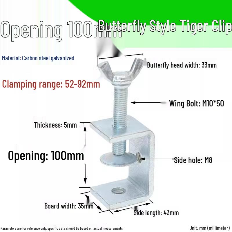 304 Stainless Steel U-Clamp Tiger Clamp with Hand-Tightened Eyebolt