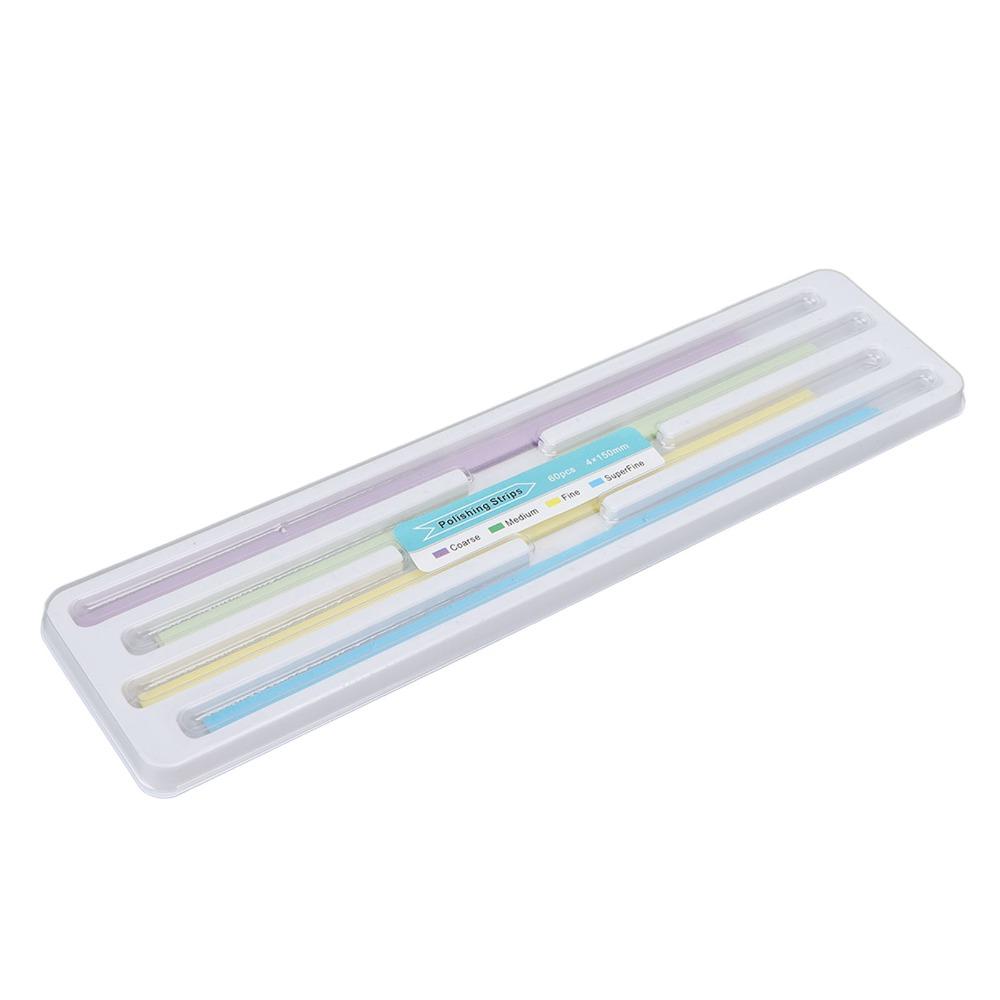 60PCS Plastic Dental Sandpaper Strips Portable Tooth Sanding Strips For Tooth Polishing