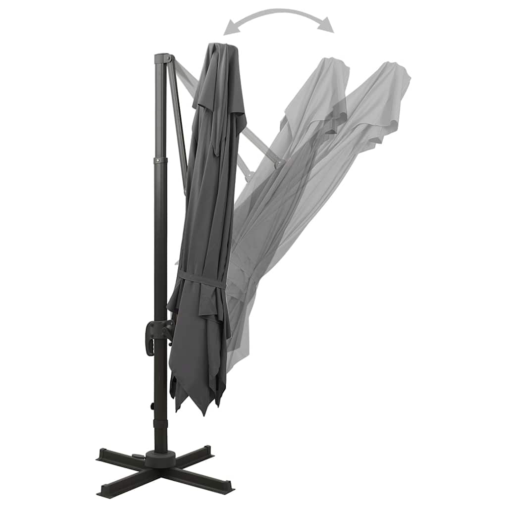 Umbrella with Ventilation 300 X 300 Cm Anthracite